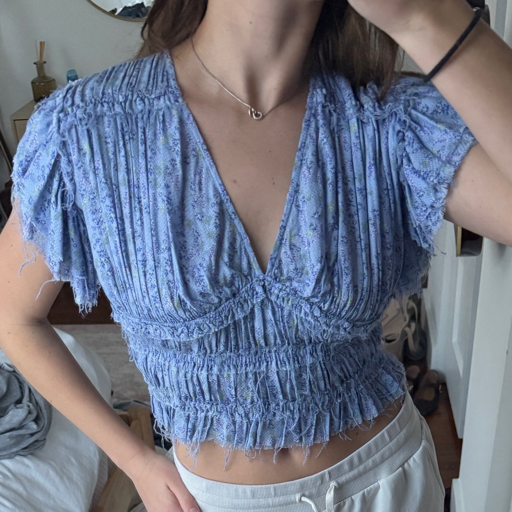 Skylar + Madison Lavender Smocked Blouse
